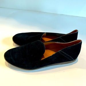 Franco Sarto Women's Freeze Black Suede Leather Loafer Flat Size 6.5M